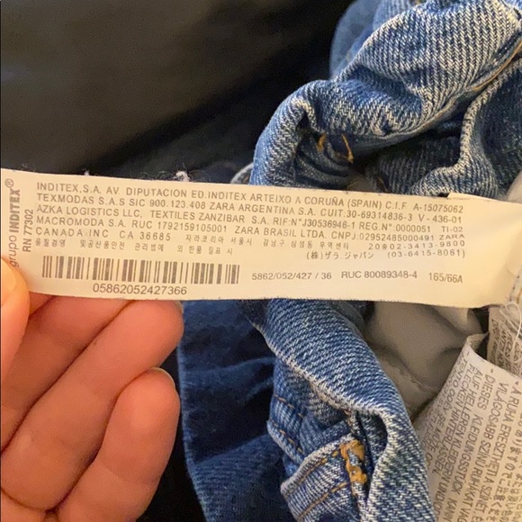 Zara Baggy Paper bag Waist Trousers Jeans Slouchy - Picture 10 of 10